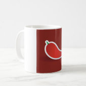 Rote Chili-Schote Kaffeetasse (Vorderseite Links)