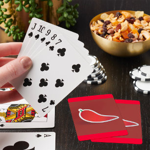 Rote Chili-Schote Spielkarten