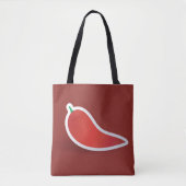Rote Chili-Schote Tasche (Vorderseite)