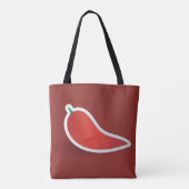 Rote Chili-Schote Tasche (Rückseite)