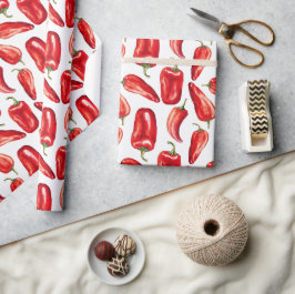Rote Chili-Schoten Geschenkpapier