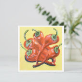 Rote Chili-Schoten Karte (Stehend Vorderseite)