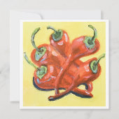 Rote Chili-Schoten Karte (Vorderseite)