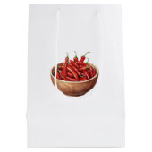 Rote Chili-Schoten Mittlere Geschenktüte (Rückseite)