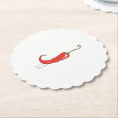 Rote Chili-Witze Untersetzer (angewinkelt)