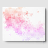 Rote Chinesische Hochzeit Aquarellkirsche Blüte Gästebuch (Rückseite)