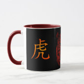 Rote chinesische Tiger-Tasse Tasse (Links)
