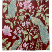 Rote Chinoiserie Al Pentolino Duschvorhang (Vorderseite)