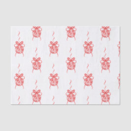 Rote Chinoiserie Ornamente Seidenpapier