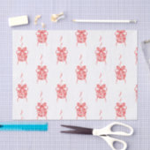 Rote Chinoiserie Ornamente Seidenpapier (Handwerk)