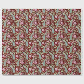 Rote Chinoiserie Piazza della Riforma Geschenkpapier (Flach)