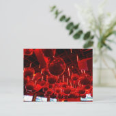 Rote Christbaumkugel-Postkarten Postkarte (Stehend Vorderseite)