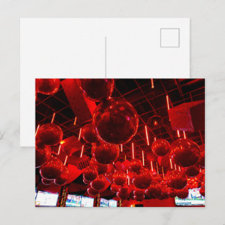 Rote Christbaumkugel-Postkarten Postkarte