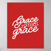 Rote Christliche Gnade auf Gnade Poster (Vorne)