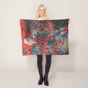 Rote Chrysantheme, Monet Fleecedecke
