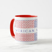 Rote Combo-Tasse "AMERIKAN VETERAN" Tasse (Vorderseite Links)