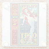 rote Coneyinselmeerjungfrau Glasuntersetzer (Rückseite)