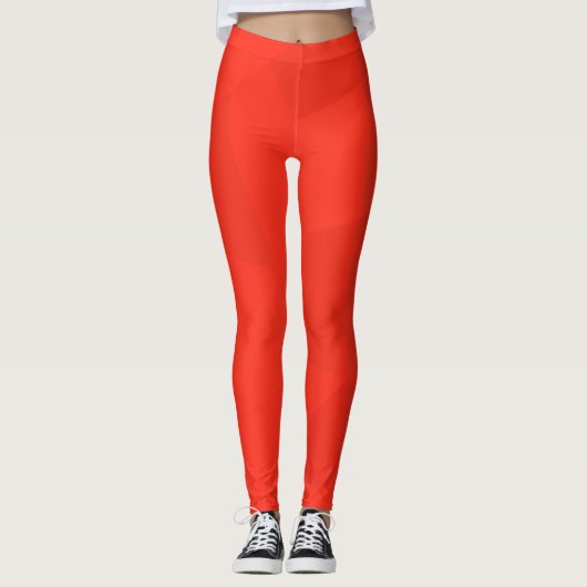 Rote, coole, trendige, moderne, einfache geometris leggings (Vorderseite)