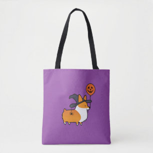 Rote Corgi-Halloween-Tasche Tasche