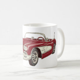 Rote Corvette Kaffeetasse
