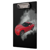 Rote Corvette mit grauem, rauchabnehmbarem Hinterg Klemmbrett (Links)