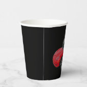 Rote Corvette mit grauem, rauchabnehmbarem Hinterg Pappbecher (Rechts)