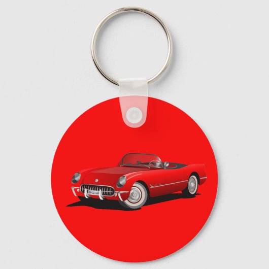 Rote Corvette Schlüsselanhänger (Vorderseite)
