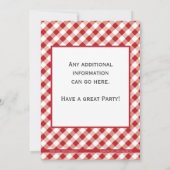 Rote Cowgirl-Geburtstags-Einladung Einladung (Rückseite)