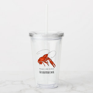 Rote Crawfish-Meeresfrüchte-Kochparty-Geschenk Acryltrinkbecher