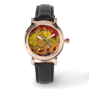 Rote Crayola Jasper Armbanduhr