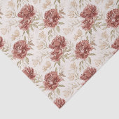 Rote Creme Blumen Brautparty Seidenpapier (Ausschnitt)