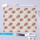 Rote Creme Blumen Brautparty Seidenpapier (Handwerk)
