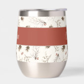 Rote Creme Boho Aquarell Wald Custom Name (Links)