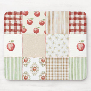 Rote Creme Grüne Äpfel Mousepad