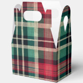 Rote Creme Grüne Karierte Streifen Geschenkschachtel (Offen)