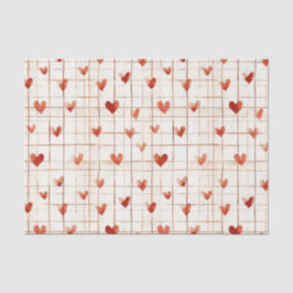 Rote Creme Herz Abstrakt Seidenpapier