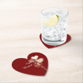 Rote Creme Herz Ballons Junggesellinnenabschied Untersetzer (Vor Ort)