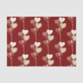 Rote Creme-Herzballons Liebe Seidenpapier (Vorderseite)