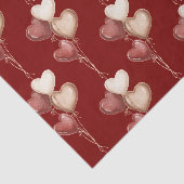 Rote Creme-Herzballons Liebe Seidenpapier (Ausschnitt)