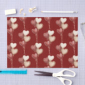 Rote Creme-Herzballons Liebe Seidenpapier (Handwerk)