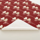 Rote Creme-Herzballons Liebe  Sherpadecke (3/4)
