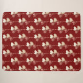 Rote Creme-Herzballons Liebe  Sherpadecke (Vorderseite (Horizontal))
