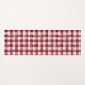 Rote Creme-Karierte Streifen Yogamatte (Vorderseite (Horizontal))
