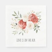 Rote Creme Rosen Florale Liebe Brausebad Serviette (Vorderseite)