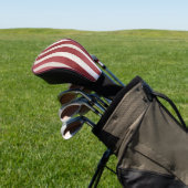 Rote Creme-Streifen Golf Headcover (In SItu)