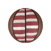 Rote Creme Streifen Mini Basketball (Vertikal)