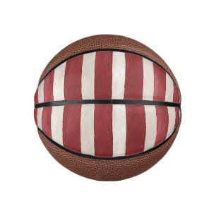 Rote Creme Streifen Mini Basketball