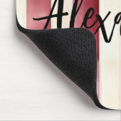 Rote Creme Streifen Mousepad (Ecke)