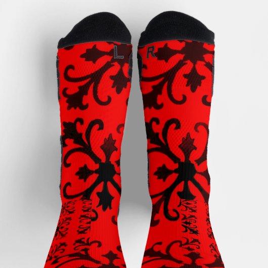 Rote Crew Socken (Oben)