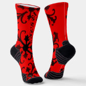 Rote Crew Socken (Gewinkelt)